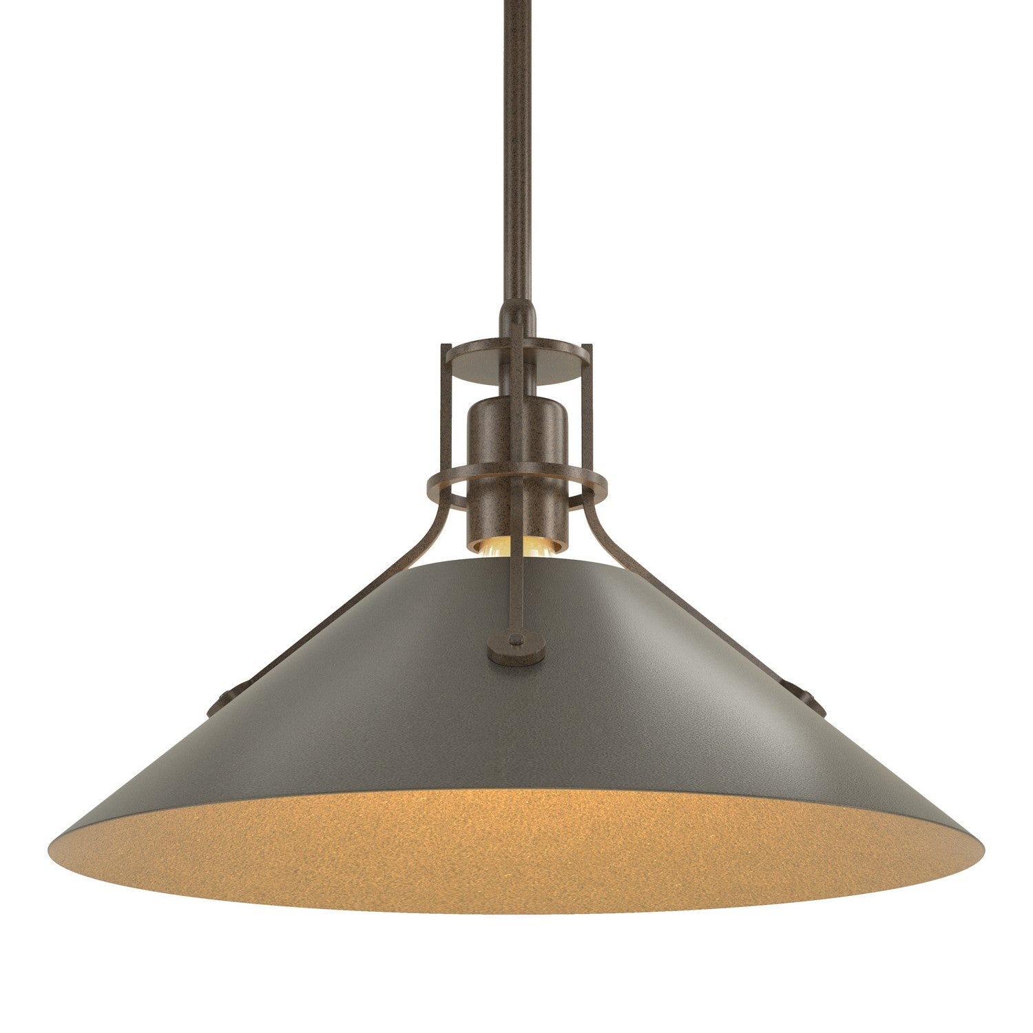 Hubbardton Forge - 134550-SKT-MULT-05-07 - Henry Medium Steel Shade Pendant - Henry - Bronze