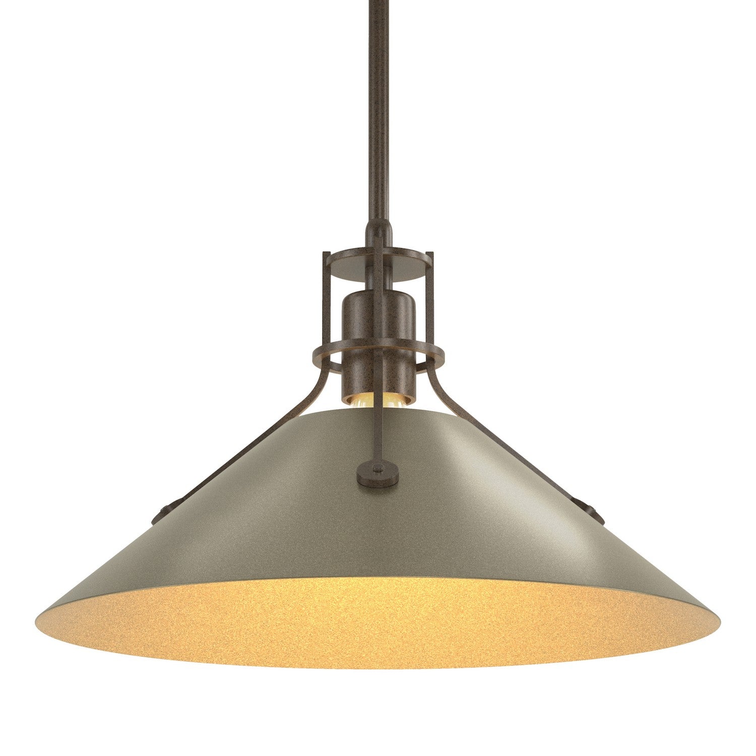 Hubbardton Forge - 134550-SKT-MULT-05-84 - Henry Medium Steel Shade Pendant - Henry - Bronze