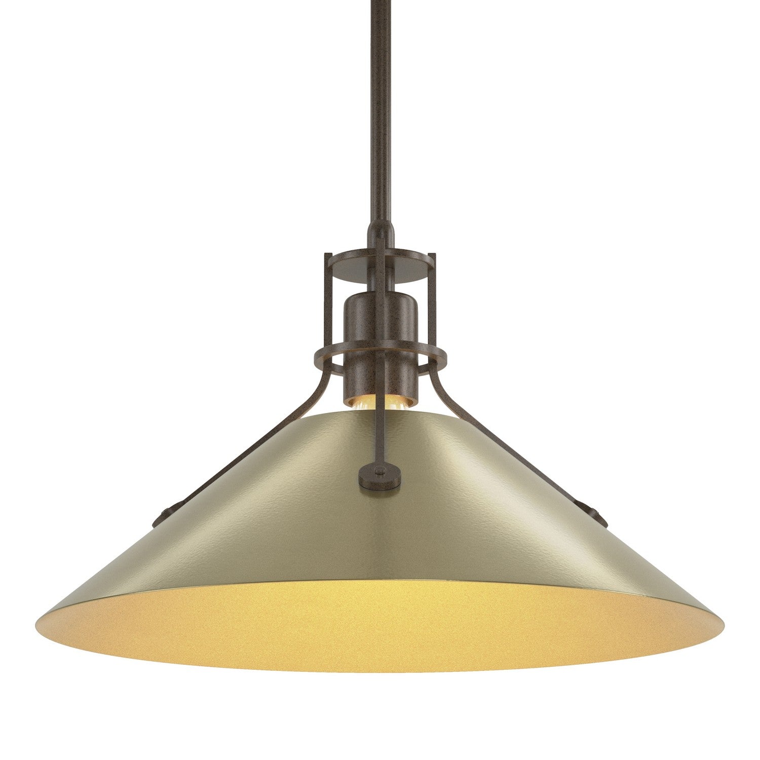Hubbardton Forge - 134550-SKT-MULT-05-86 - Henry Medium Steel Shade Pendant - Henry - Bronze