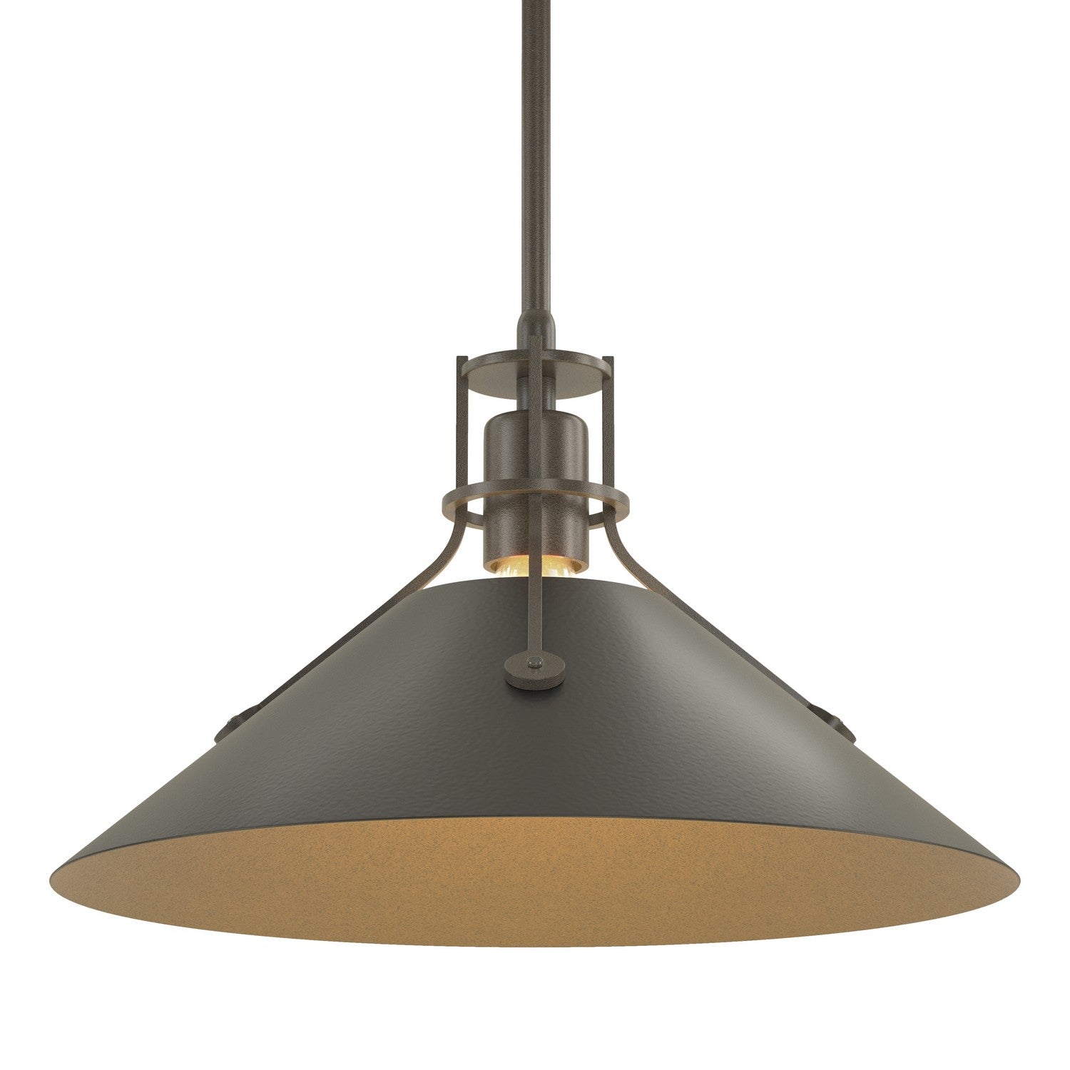 Hubbardton Forge - 134550-SKT-MULT-07-10 - Henry Medium Steel Shade Pendant - Henry - Dark Smoke