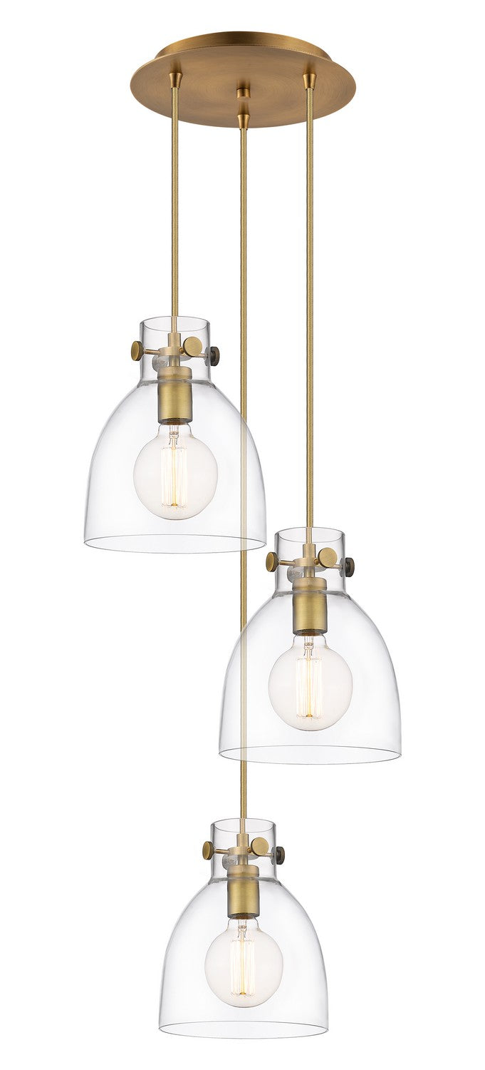 Innovations - 113-410-1PS-BB-G412-8CL - Two Light Pendant - Downtown Urban - Brushed Brass