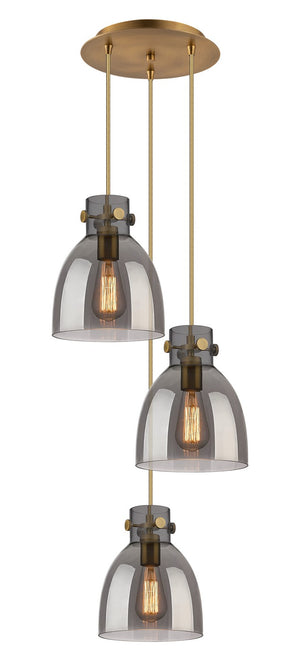 Innovations - 113-410-1PS-BB-G412-8SM - Eight Light Pendant - Downtown Urban - Brushed Brass