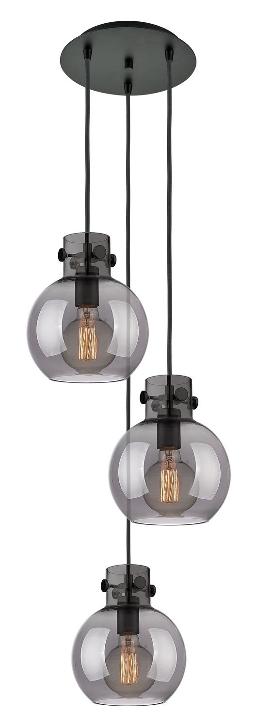 Innovations - 113-410-1PS-BK-G410-8SM - One Light Pendant - Newton - Matte Black