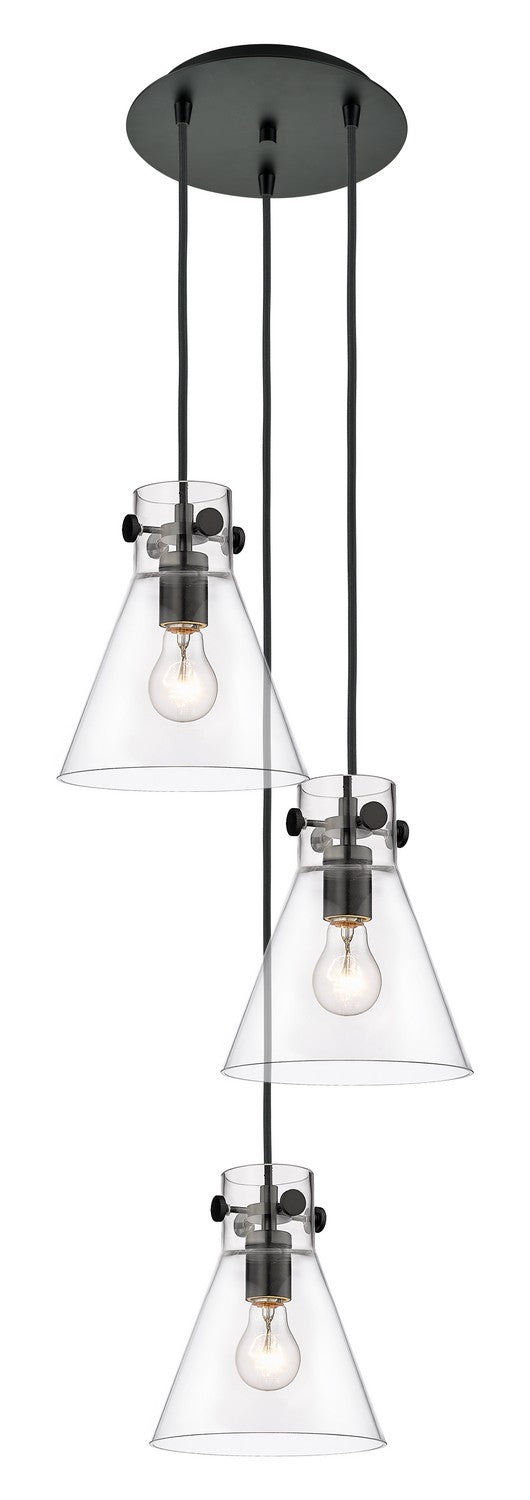 Innovations - 113-410-1PS-BK-G411-8CL - Seven Light Pendant - Downtown Urban - Matte Black