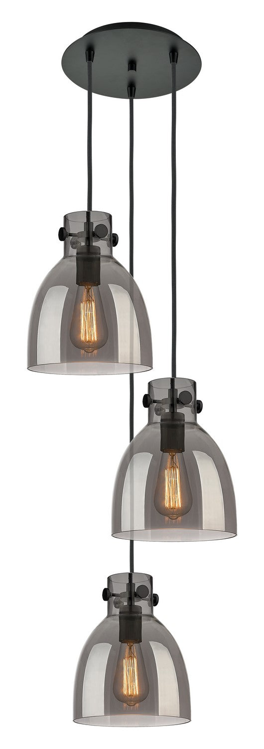 Innovations - 113-410-1PS-BK-G412-8SM - Six Light Pendant - Downtown Urban - Matte Black