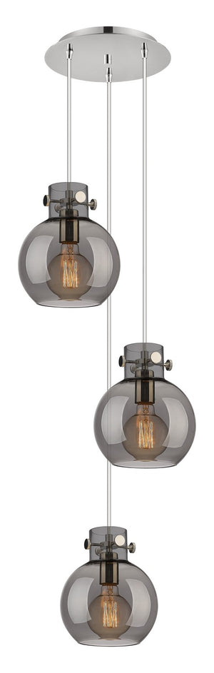 Innovations - 113-410-1PS-PN-G410-8SM - Eight Light Pendant - Newton - Polished Nickel