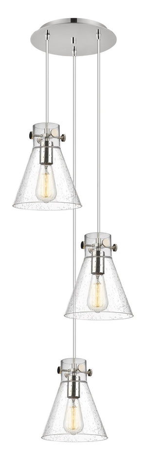 Innovations - 113-410-1PS-PN-G411-8SDY - Seven Light Pendant - Downtown Urban - Polished Nickel