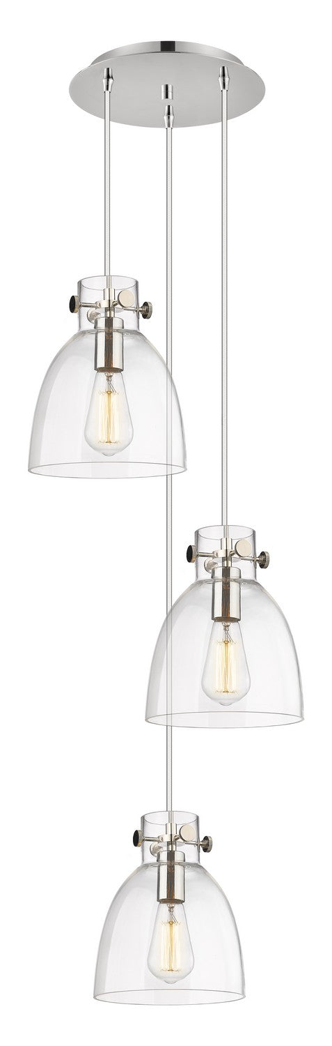 Innovations - 113-410-1PS-PN-G412-8CL - Seven Light Pendant - Downtown Urban - Polished Nickel