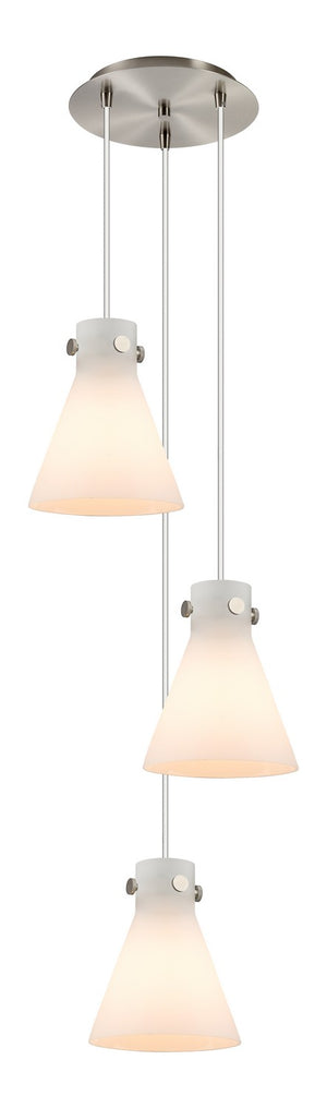 Innovations - 113-410-1PS-SN-G411-8WH - One Light Pendant - Downtown Urban - Brushed Satin Nickel