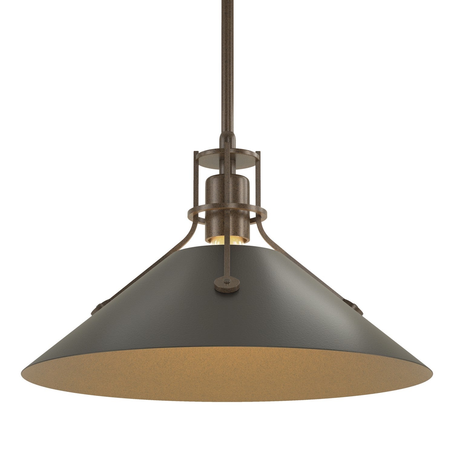 Hubbardton Forge - 134550-SKT-MULT-05-10 - Henry Medium Steel Shade Pendant - Henry - Bronze