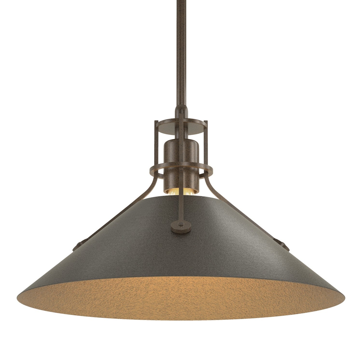 Hubbardton Forge - 134550-SKT-MULT-05-14 - Henry Medium Steel Shade Pendant - Henry - Bronze