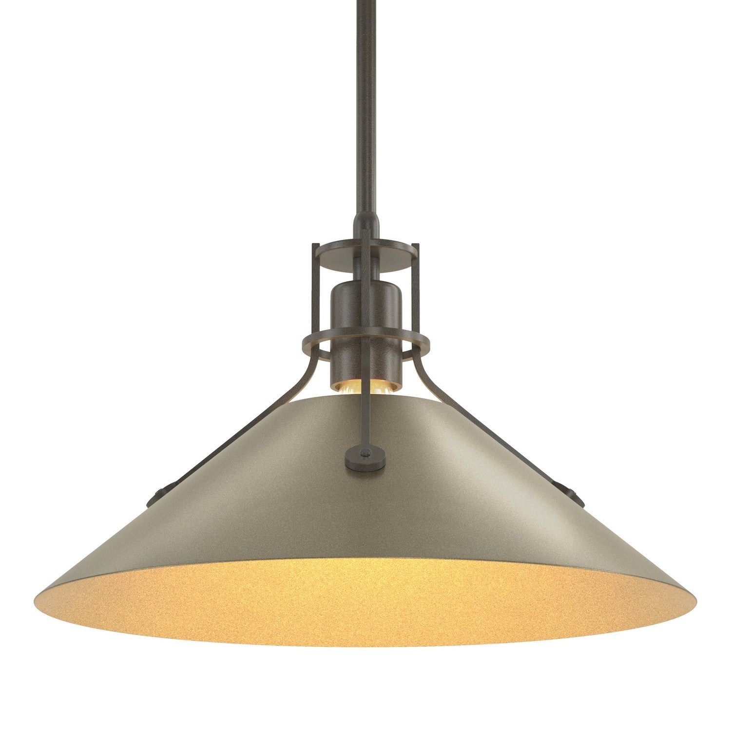 Hubbardton Forge - 134550-SKT-MULT-07-84 - Henry Medium Steel Shade Pendant - Henry - Dark Smoke