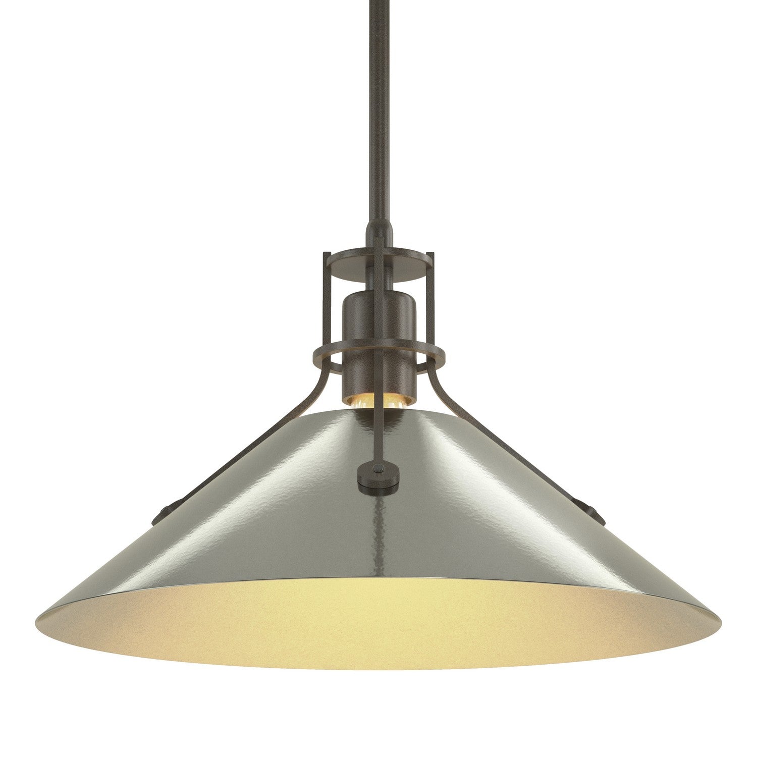 Hubbardton Forge - 134550-SKT-MULT-07-85 - Henry Medium Steel Shade Pendant - Henry - Dark Smoke