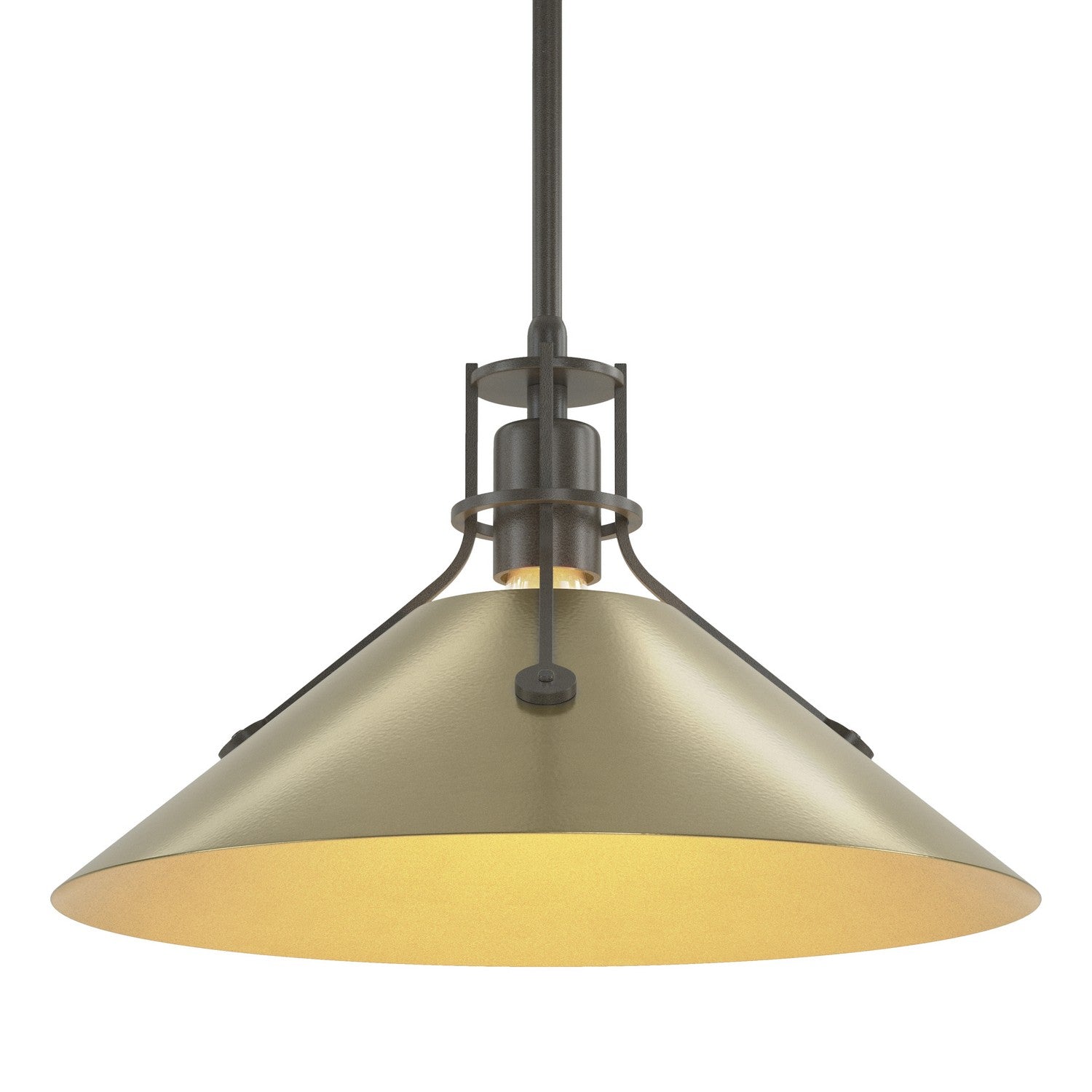 Hubbardton Forge - 134550-SKT-MULT-07-86 - Henry Medium Steel Shade Pendant - Henry - Dark Smoke