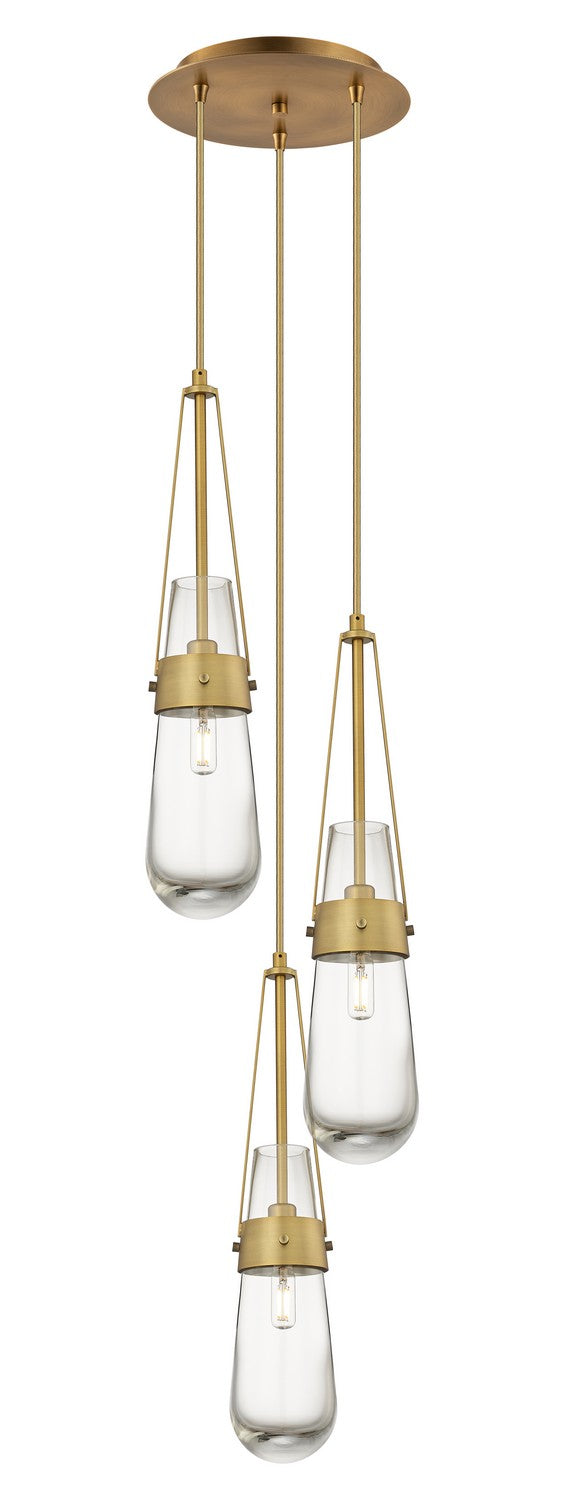 Innovations - 113-452-1P-BB-G452-4CL - LED Pendant - Downtown Urban - Brushed Brass