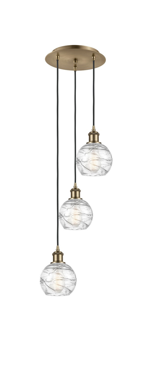 Innovations - 113B-3P-AB-G1213-6 - Three Light Pendant - Ballston - Antique Brass