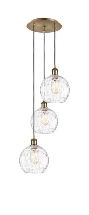 Innovations - 113B-3P-AB-G1215-8 - Three Light Pendant - Ballston - Antique Brass