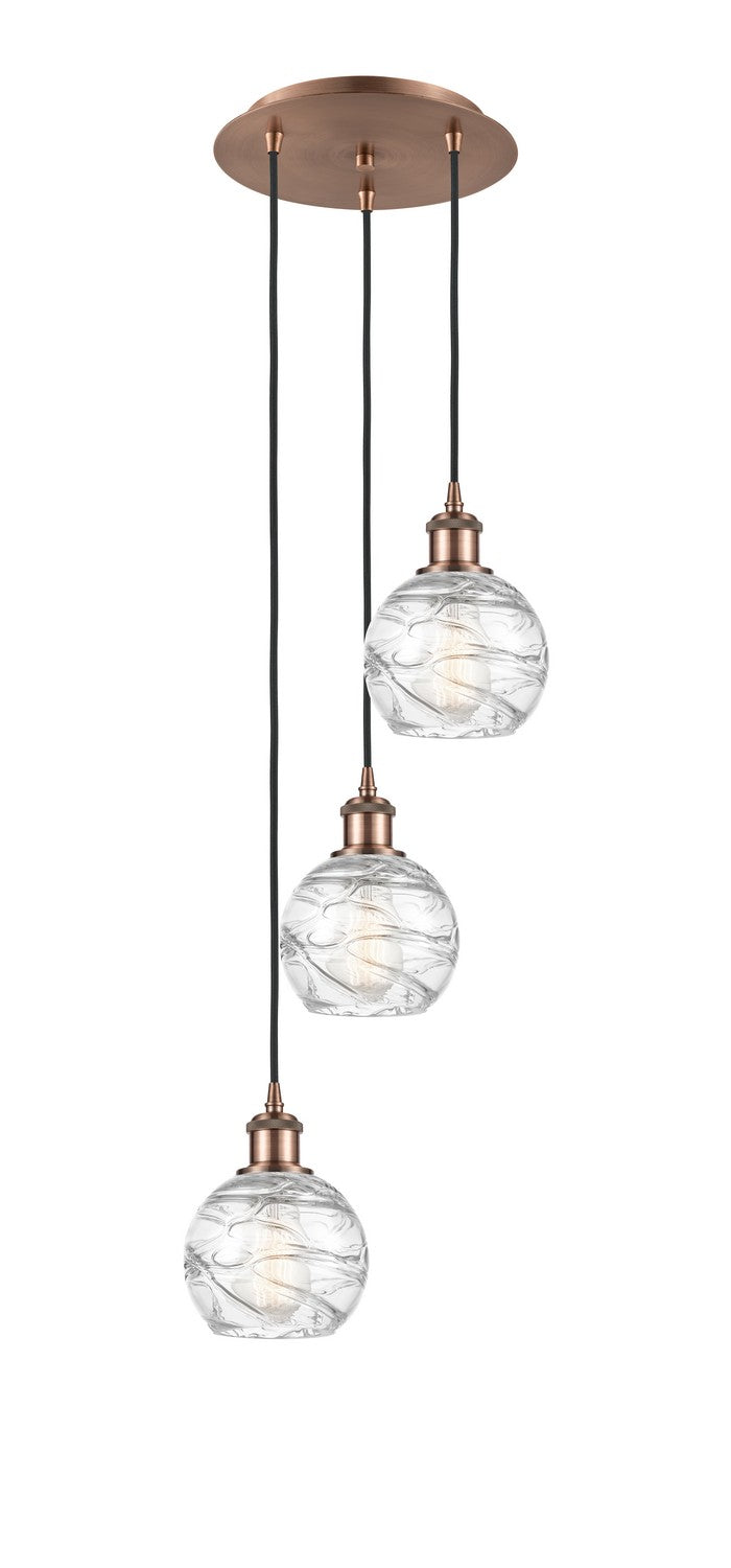 Innovations - 113B-3P-AC-G1213-6 - Three Light Pendant - Ballston - Antique Copper