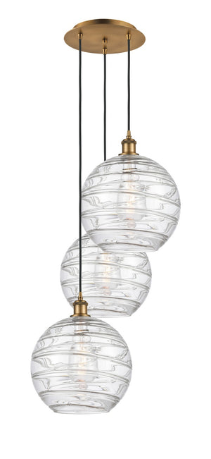 Innovations - 113B-3P-BB-G1213-12 - Three Light Pendant - Ballston - Brushed Brass