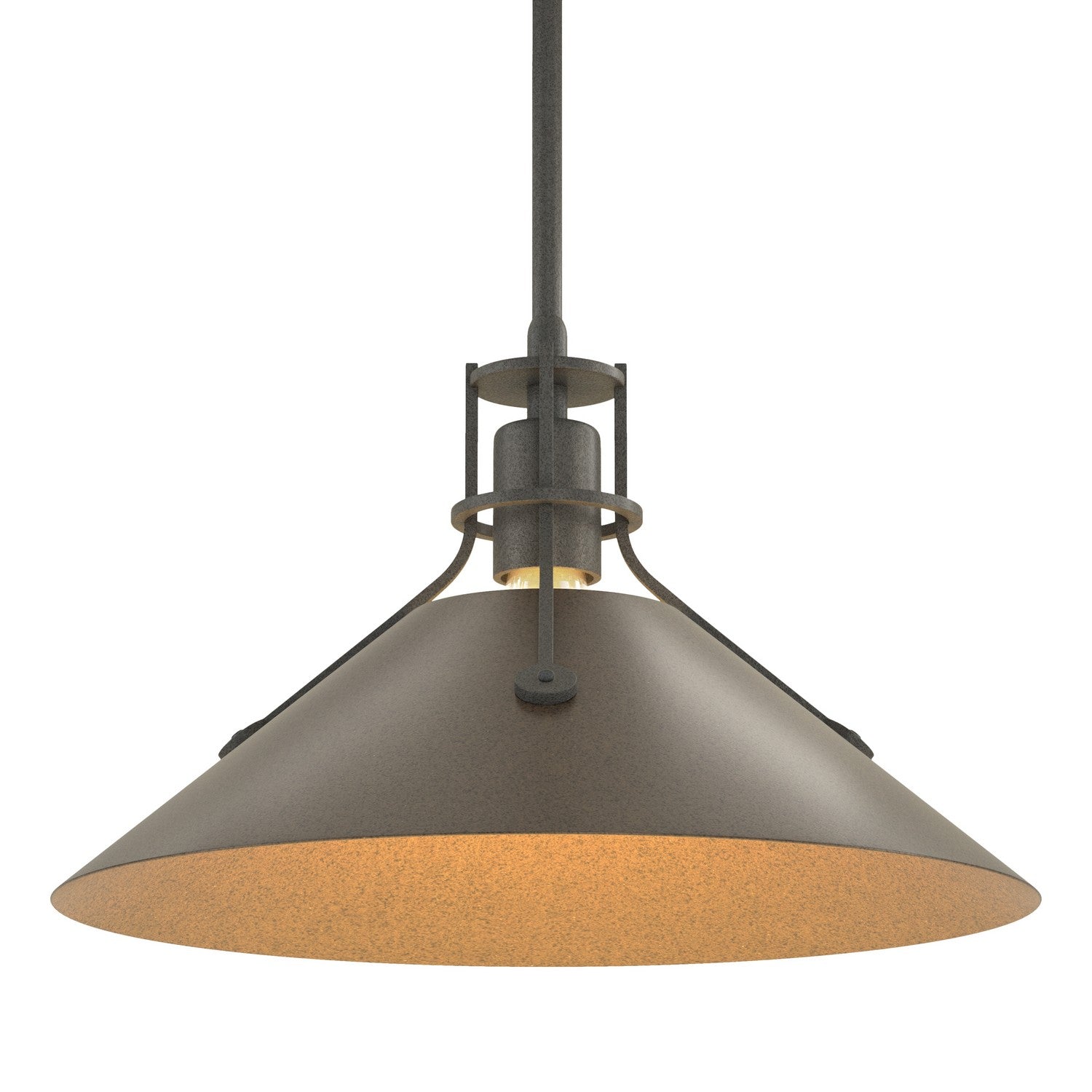 Hubbardton Forge - 134550-SKT-MULT-20-05 - Henry Medium Steel Shade Pendant - Henry - Natural Iron