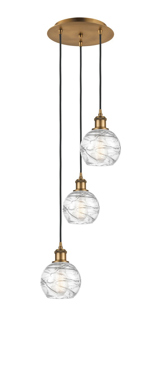 Innovations - 113B-3P-BB-G1213-6 - Three Light Pendant - Ballston - Brushed Brass