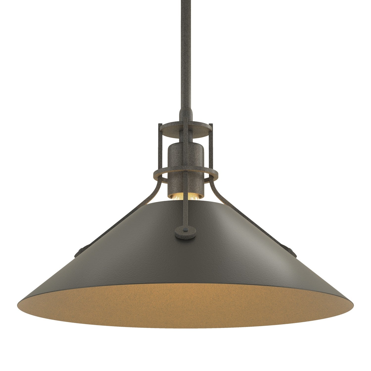 Hubbardton Forge - 134550-SKT-MULT-20-10 - Henry Medium Steel Shade Pendant - Henry - Natural Iron