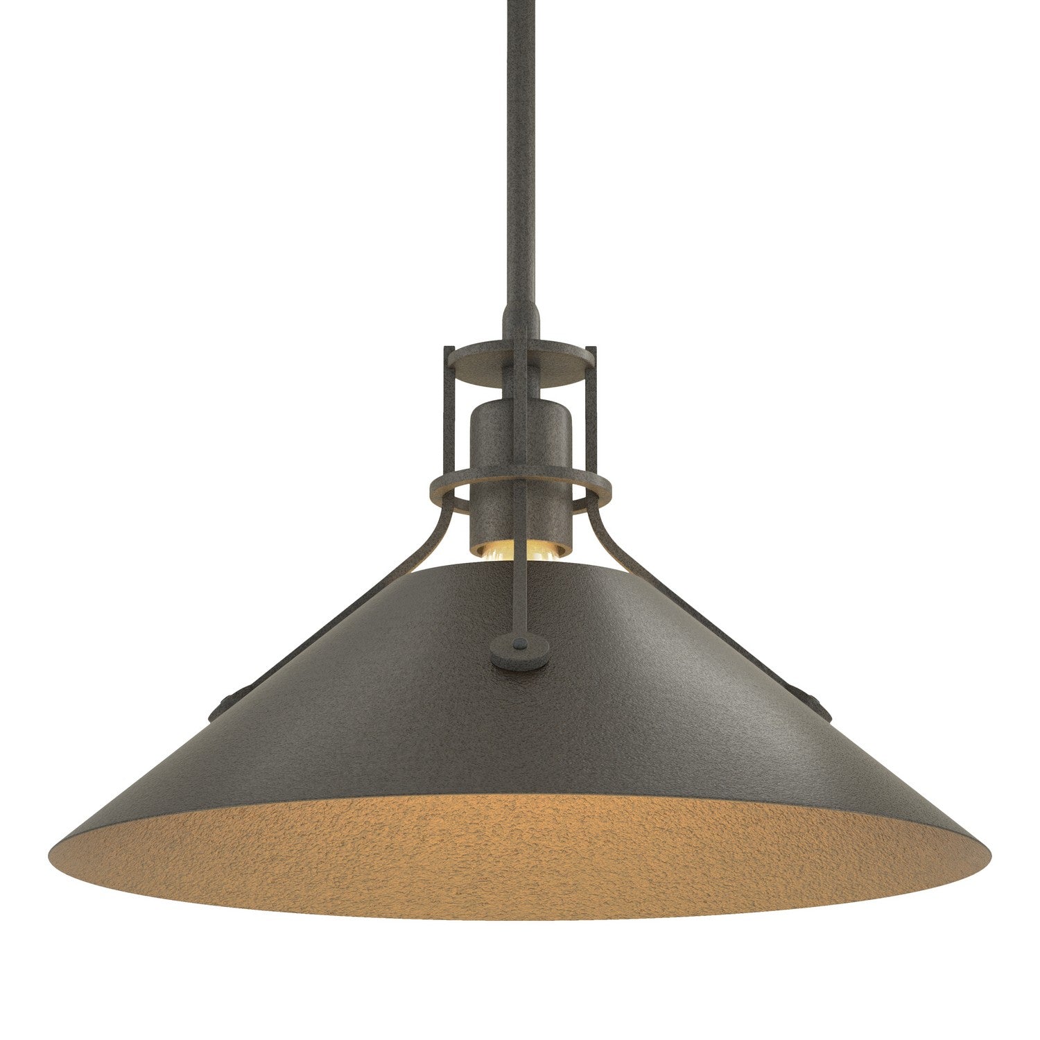 Hubbardton Forge - 134550-SKT-MULT-20-14 - Henry Medium Steel Shade Pendant - Henry - Natural Iron