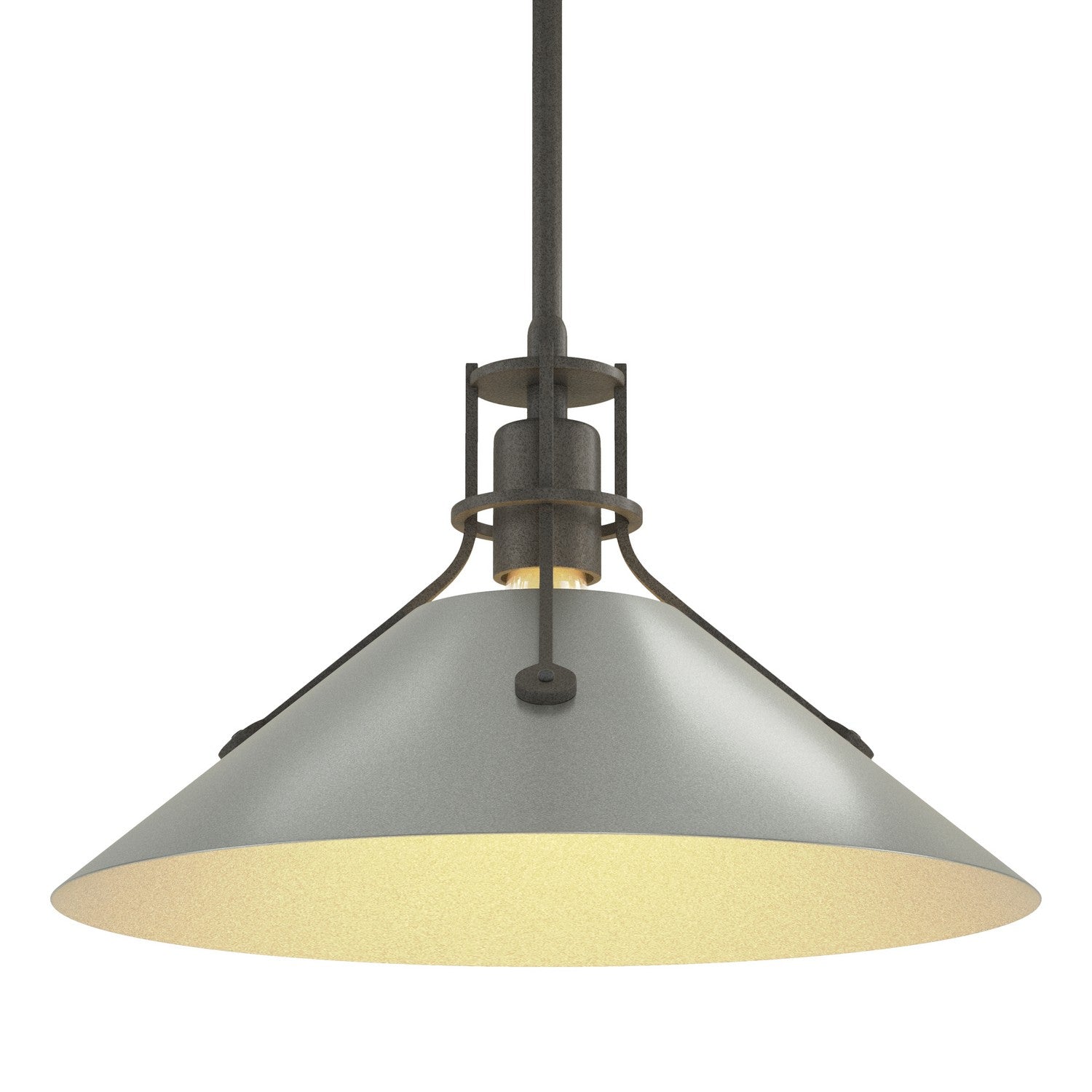 Hubbardton Forge - 134550-SKT-MULT-20-82 - Henry Medium Steel Shade Pendant - Henry - Natural Iron