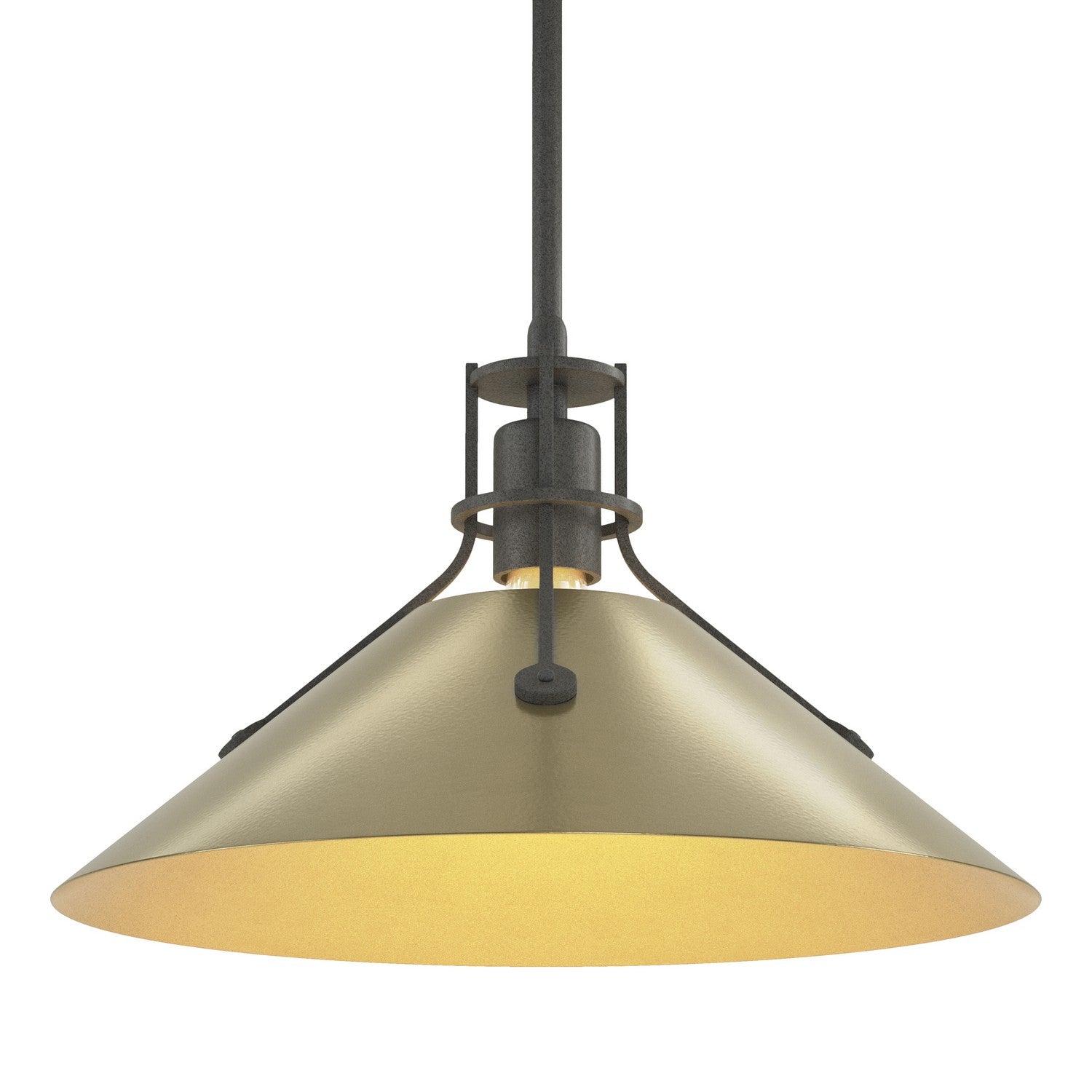 Hubbardton Forge - 134550-SKT-MULT-20-86 - Henry Medium Steel Shade Pendant - Henry - Natural Iron