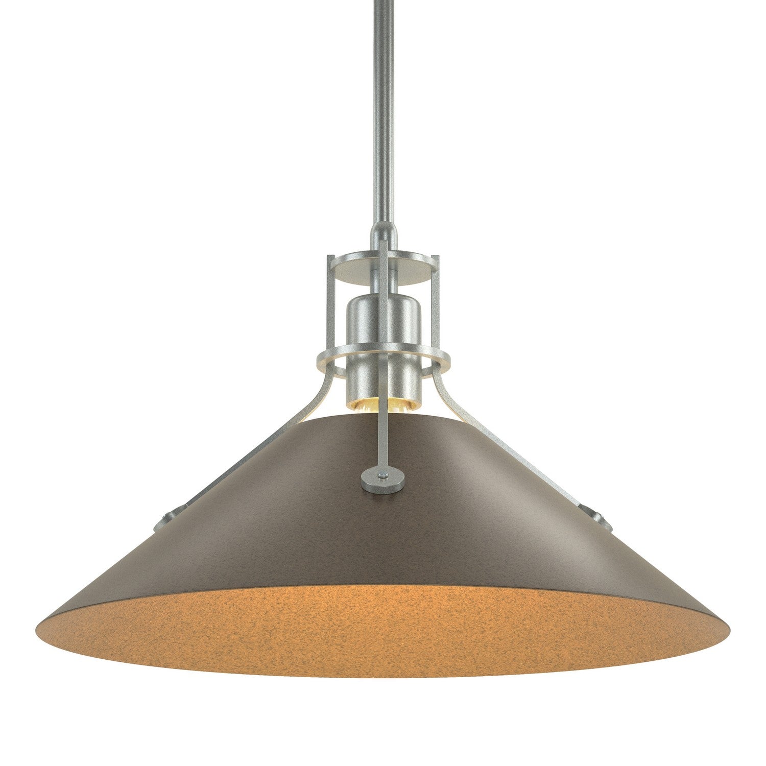 Hubbardton Forge - 134550-SKT-MULT-82-05 - Henry Medium Steel Shade Pendant - Henry - Vintage Platinum