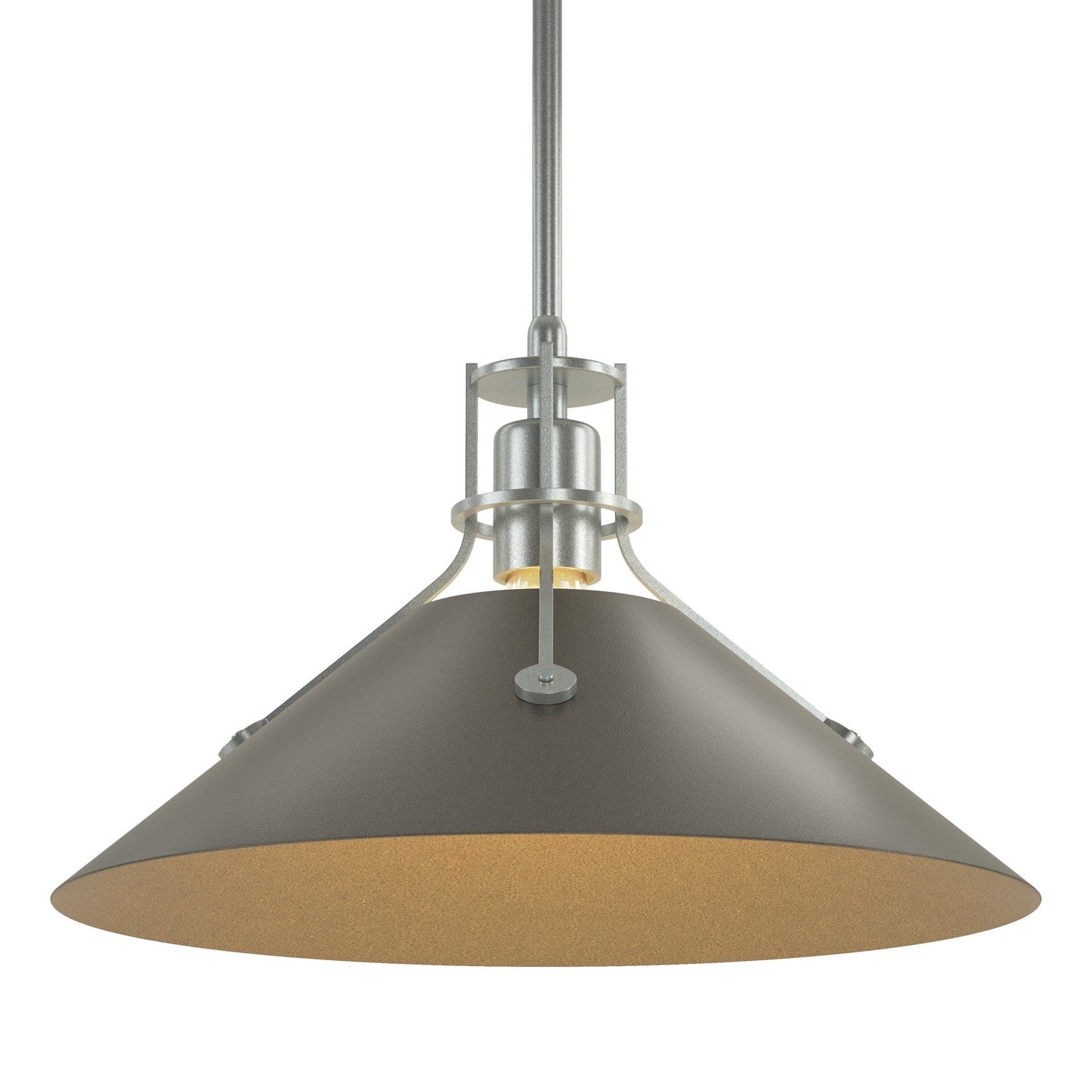 Hubbardton Forge - 134550-SKT-MULT-82-07 - Henry Medium Steel Shade Pendant - Henry - Vintage Platinum