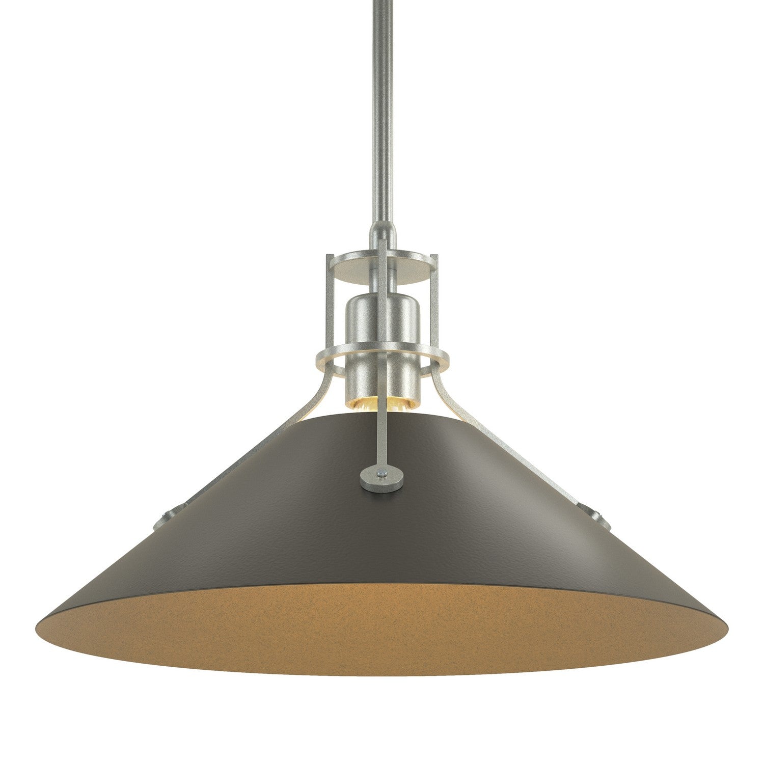 Hubbardton Forge - 134550-SKT-MULT-82-10 - Henry Medium Steel Shade Pendant - Henry - Vintage Platinum