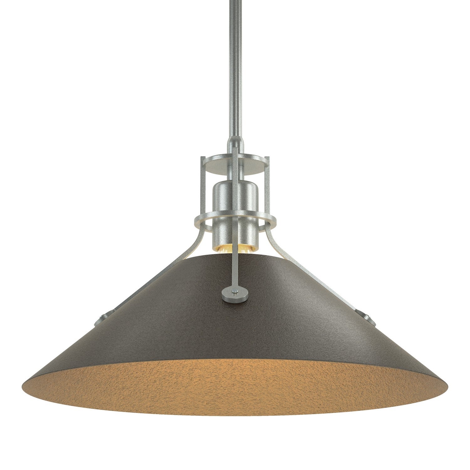 Hubbardton Forge - 134550-SKT-MULT-82-14 - Henry Medium Steel Shade Pendant - Henry - Vintage Platinum