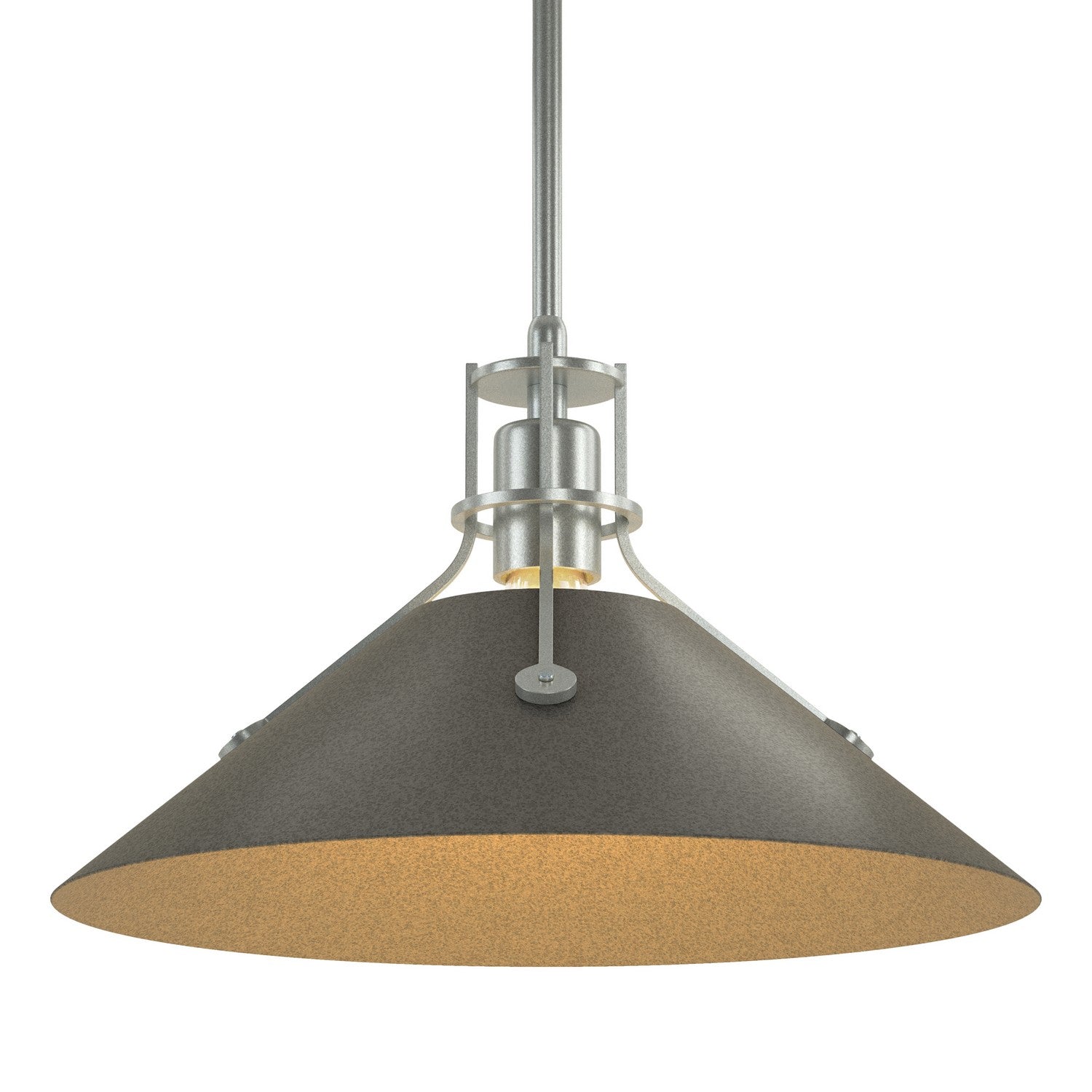 Hubbardton Forge - 134550-SKT-MULT-82-20 - Henry Medium Steel Shade Pendant - Henry - Vintage Platinum