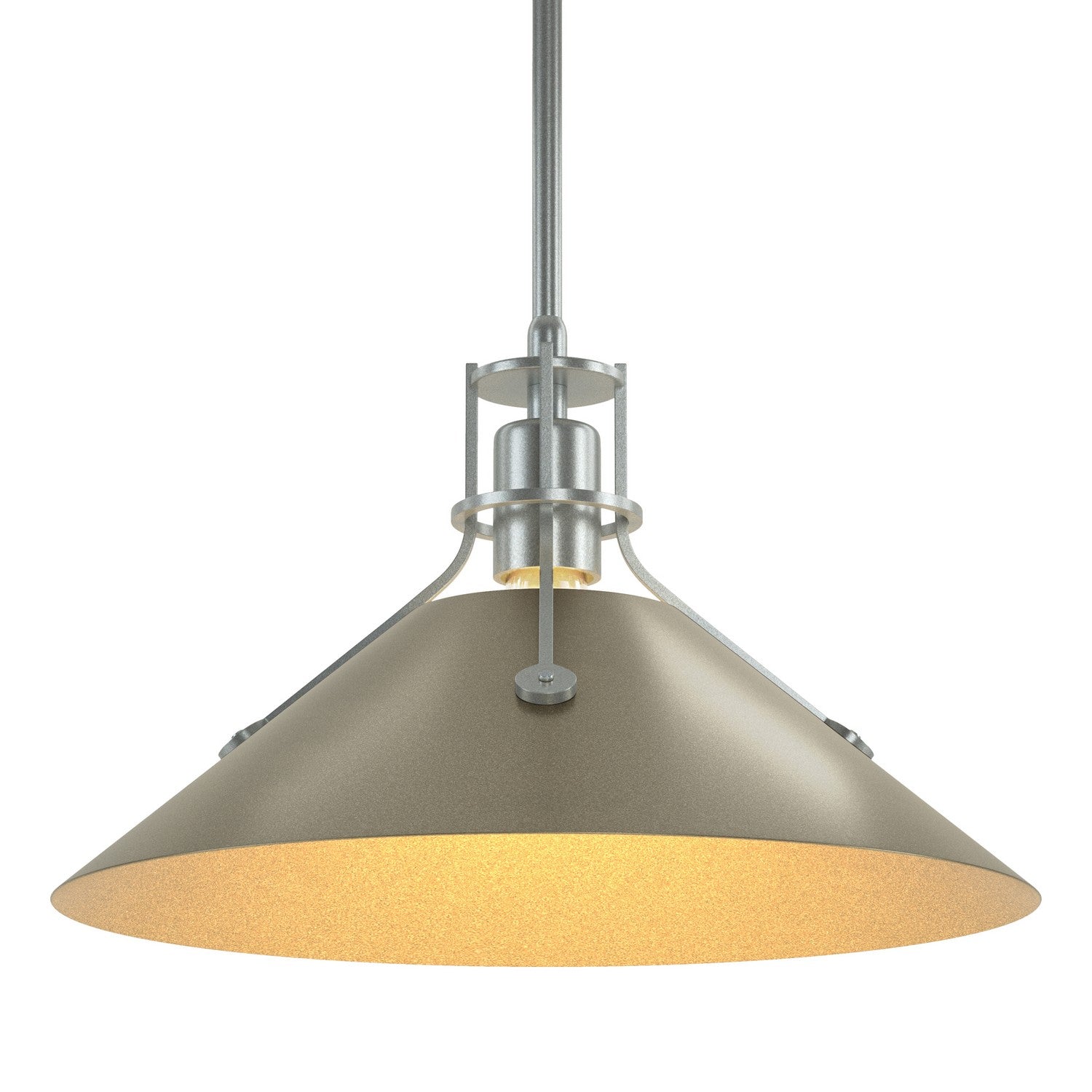 Hubbardton Forge - 134550-SKT-MULT-82-84 - Henry Medium Steel Shade Pendant - Henry - Vintage Platinum