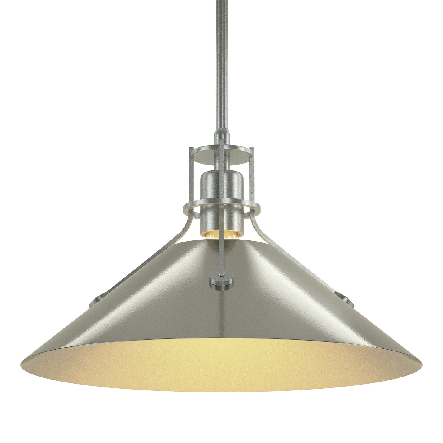 Hubbardton Forge - 134550-SKT-MULT-82-85 - Henry Medium Steel Shade Pendant - Henry - Vintage Platinum