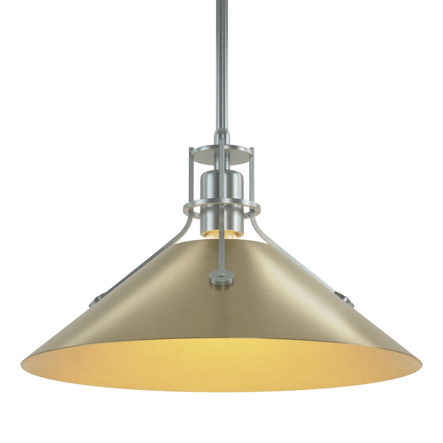 Hubbardton Forge - 134550-SKT-MULT-82-86 - Henry Medium Steel Shade Pendant - Henry - Vintage Platinum