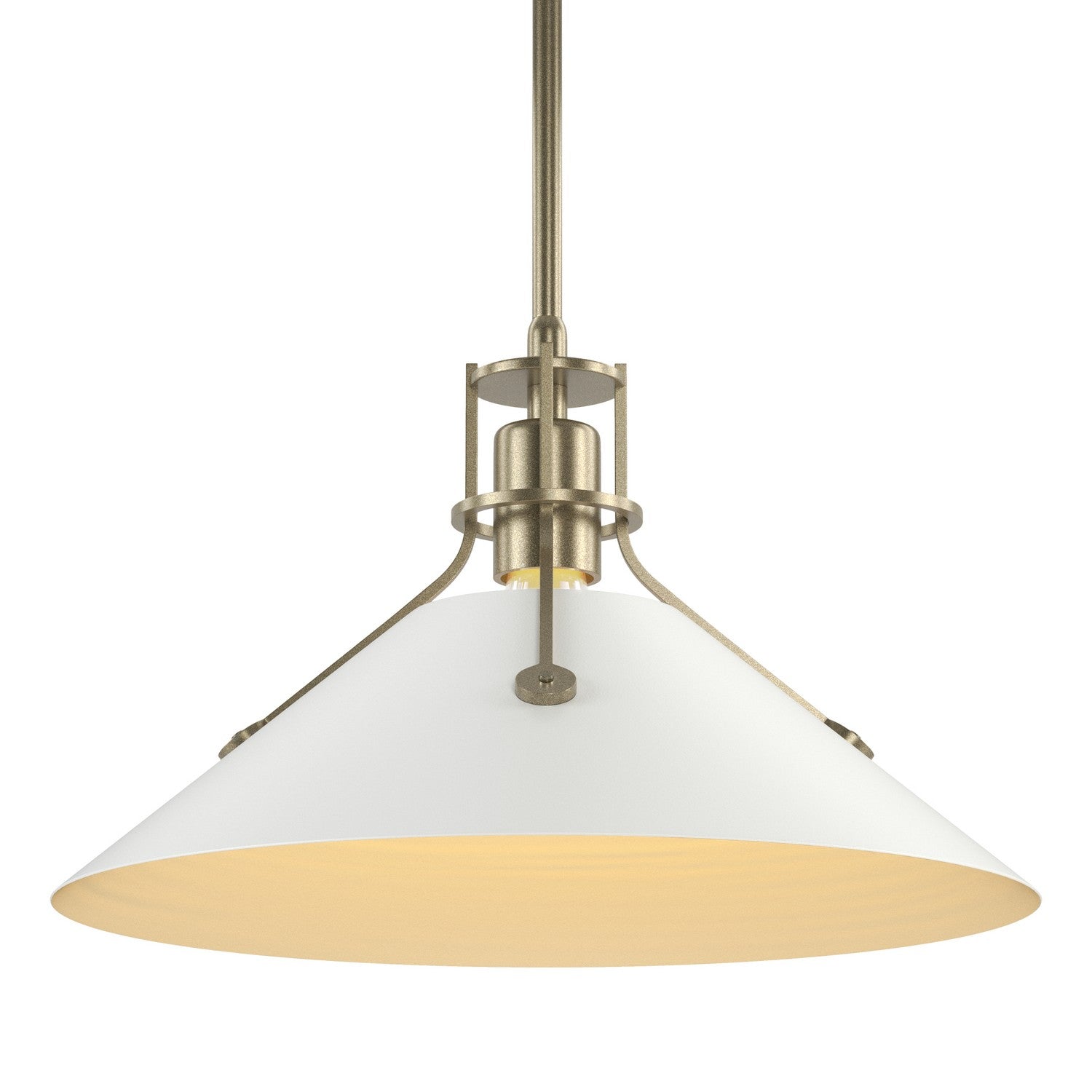 Hubbardton Forge - 134550-SKT-MULT-84-02 - Henry Medium Steel Shade Pendant - Henry - Soft Gold
