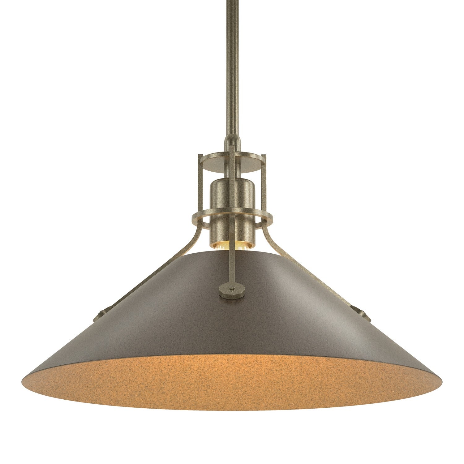 Hubbardton Forge - 134550-SKT-MULT-84-05 - Henry Medium Steel Shade Pendant - Henry - Soft Gold