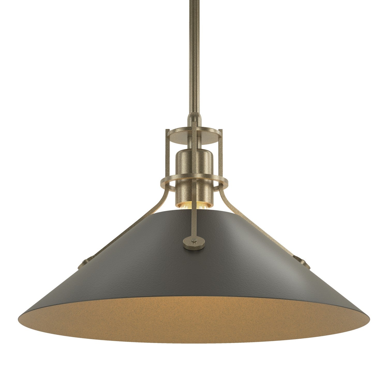 Hubbardton Forge - 134550-SKT-MULT-84-10 - Henry Medium Steel Shade Pendant - Henry - Soft Gold