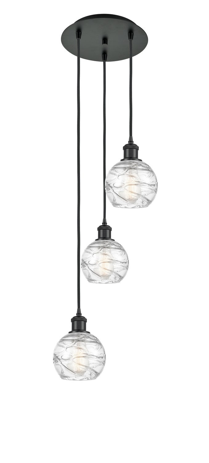 Innovations - 113B-3P-BK-G1213-6 - Three Light Pendant - Ballston - Matte Black