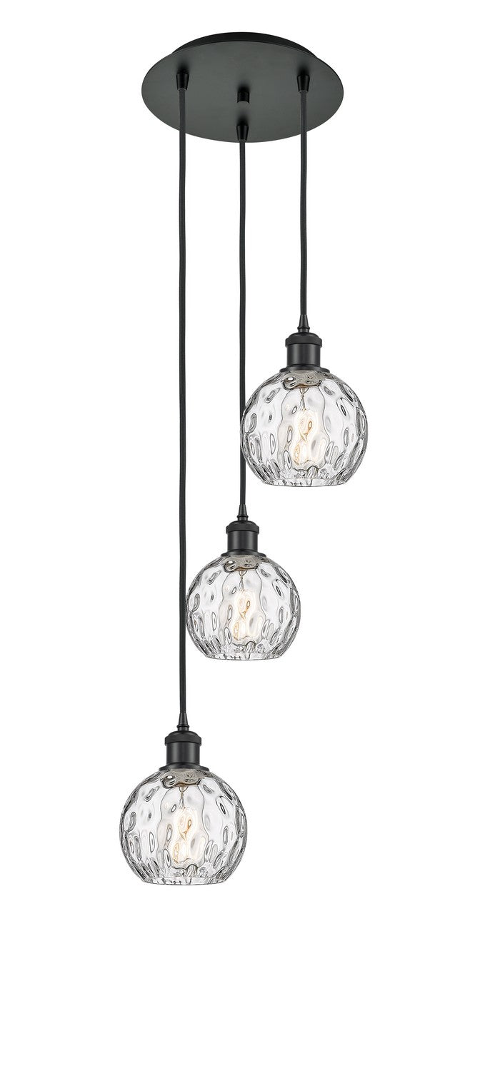 Innovations - 113B-3P-BK-G1215-6 - Three Light Pendant - Ballston - Matte Black