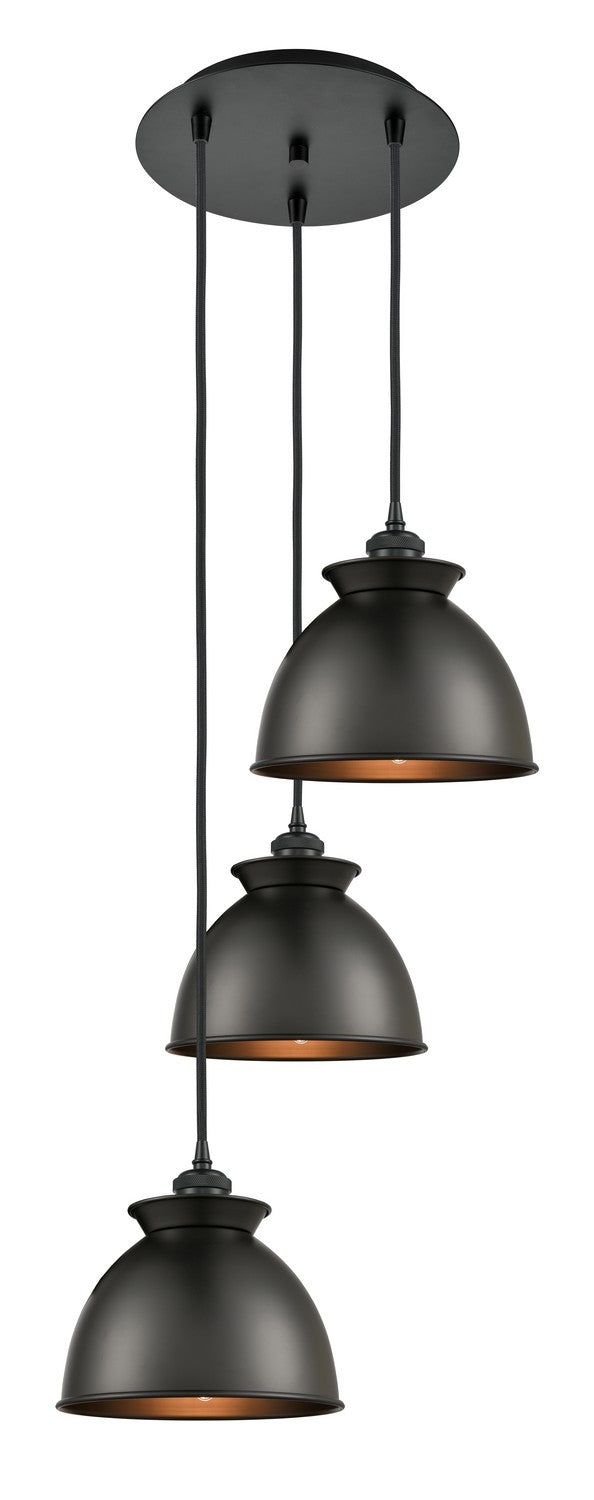 Innovations - 113B-3P-BK-M14-BK - Three Light Pendant - Ballston - Matte Black