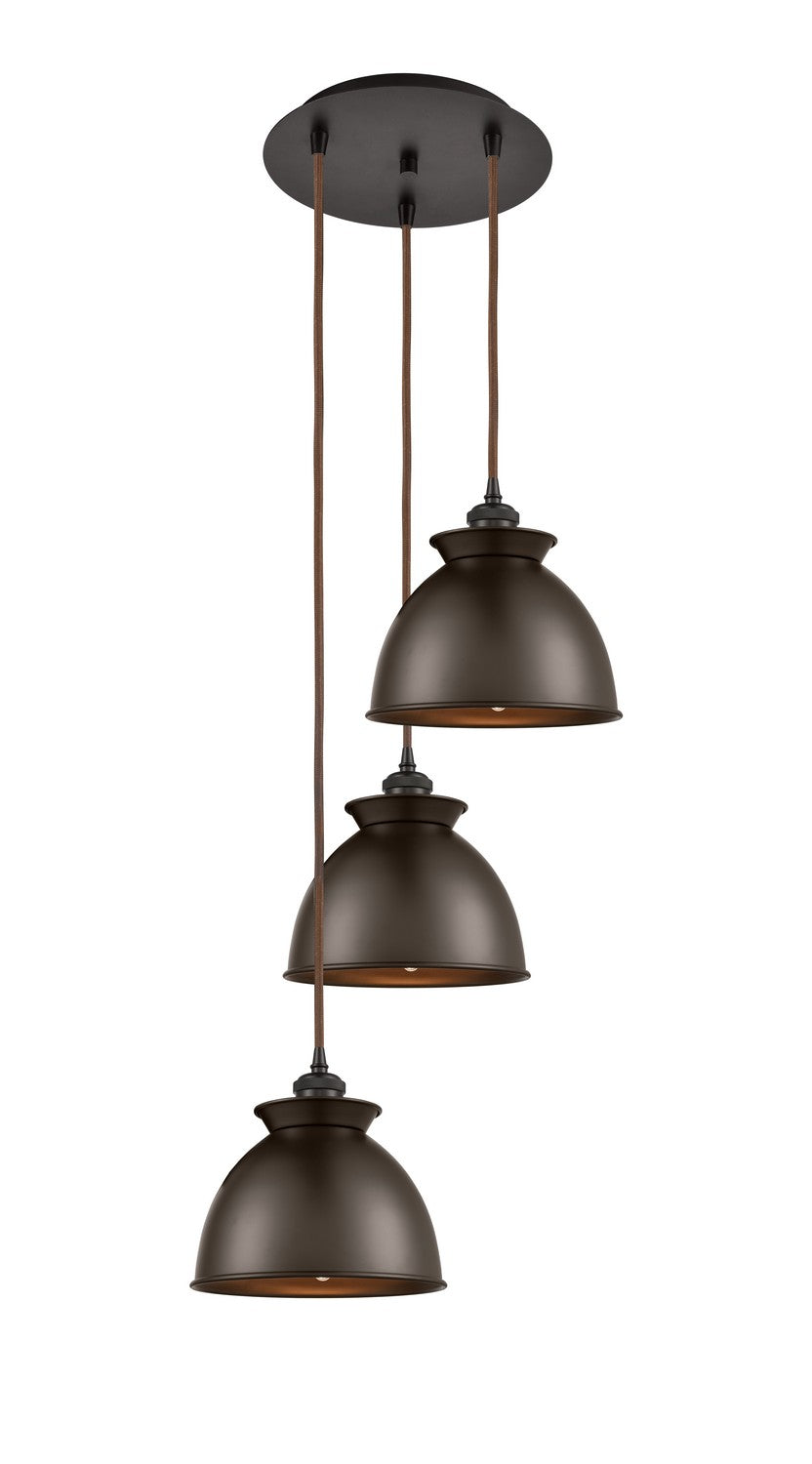 Innovations - 113B-3P-OB-M14-OB - Three Light Pendant - Ballston - Oil Rubbed Bronze