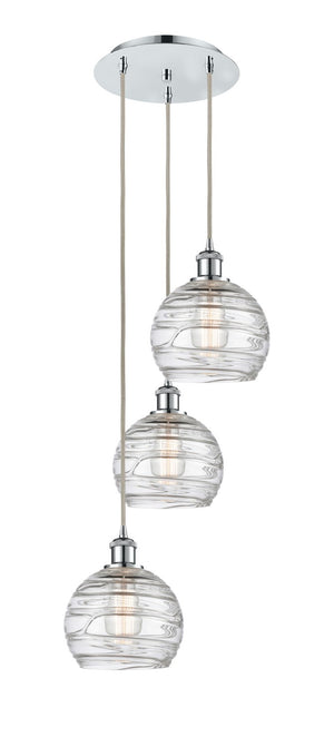 Innovations - 113B-3P-PC-G1213-8 - Three Light Pendant - Ballston - Polished Chrome