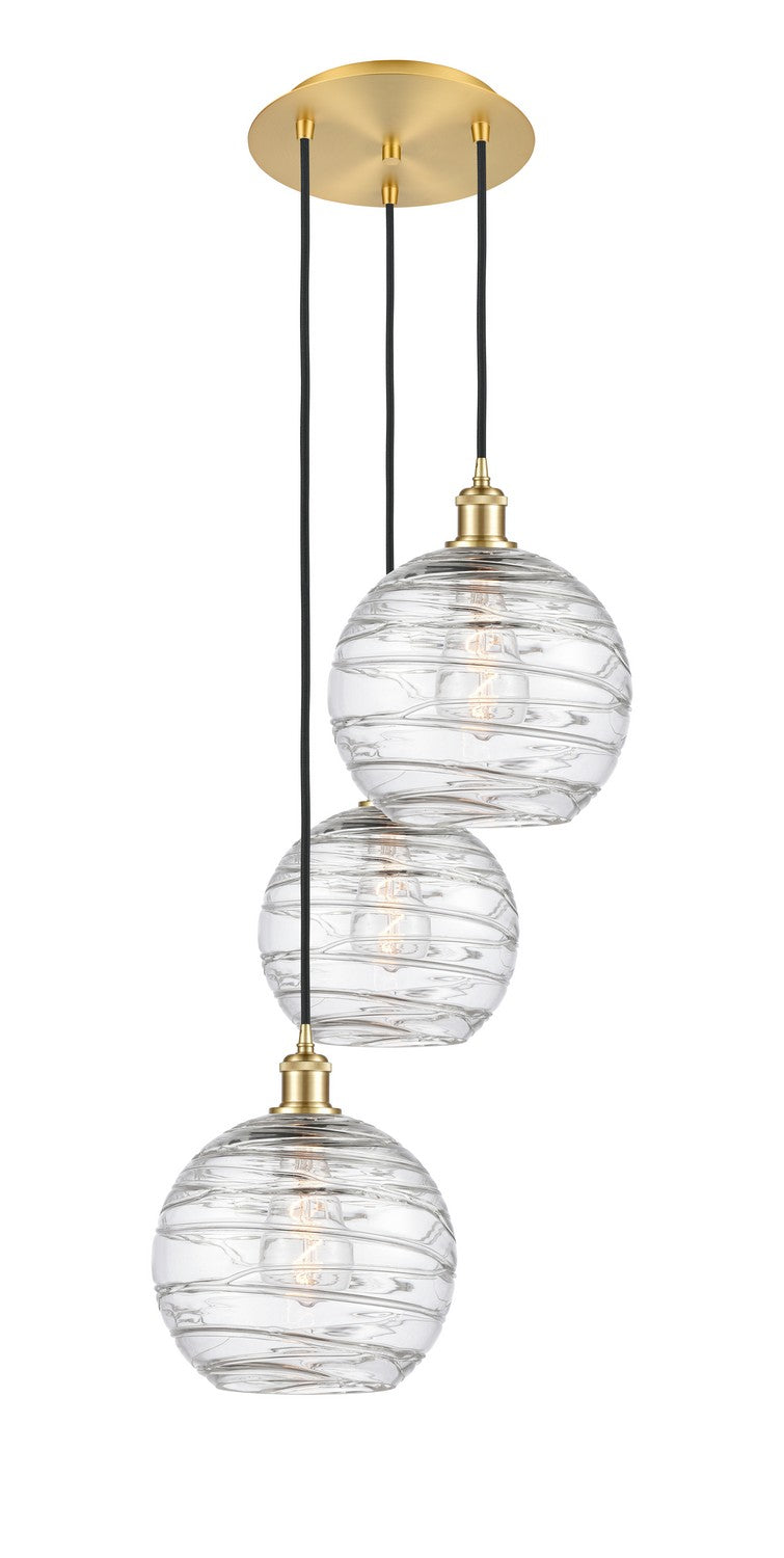 Innovations - 113B-3P-SG-G1213-10 - Three Light Pendant - Ballston - Satin Gold