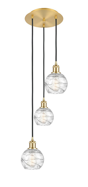 Innovations - 113B-3P-SG-G1213-6 - Three Light Pendant - Ballston - Satin Gold