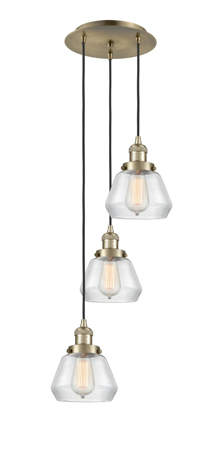 Innovations - 113F-3P-AB-G172 - Three Light Pendant - Franklin Restoration - Antique Brass