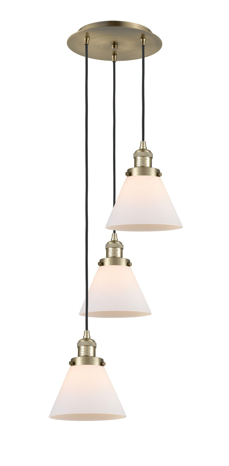 Innovations - 113F-3P-AB-G41 - Three Light Pendant - Franklin Restoration - Antique Brass