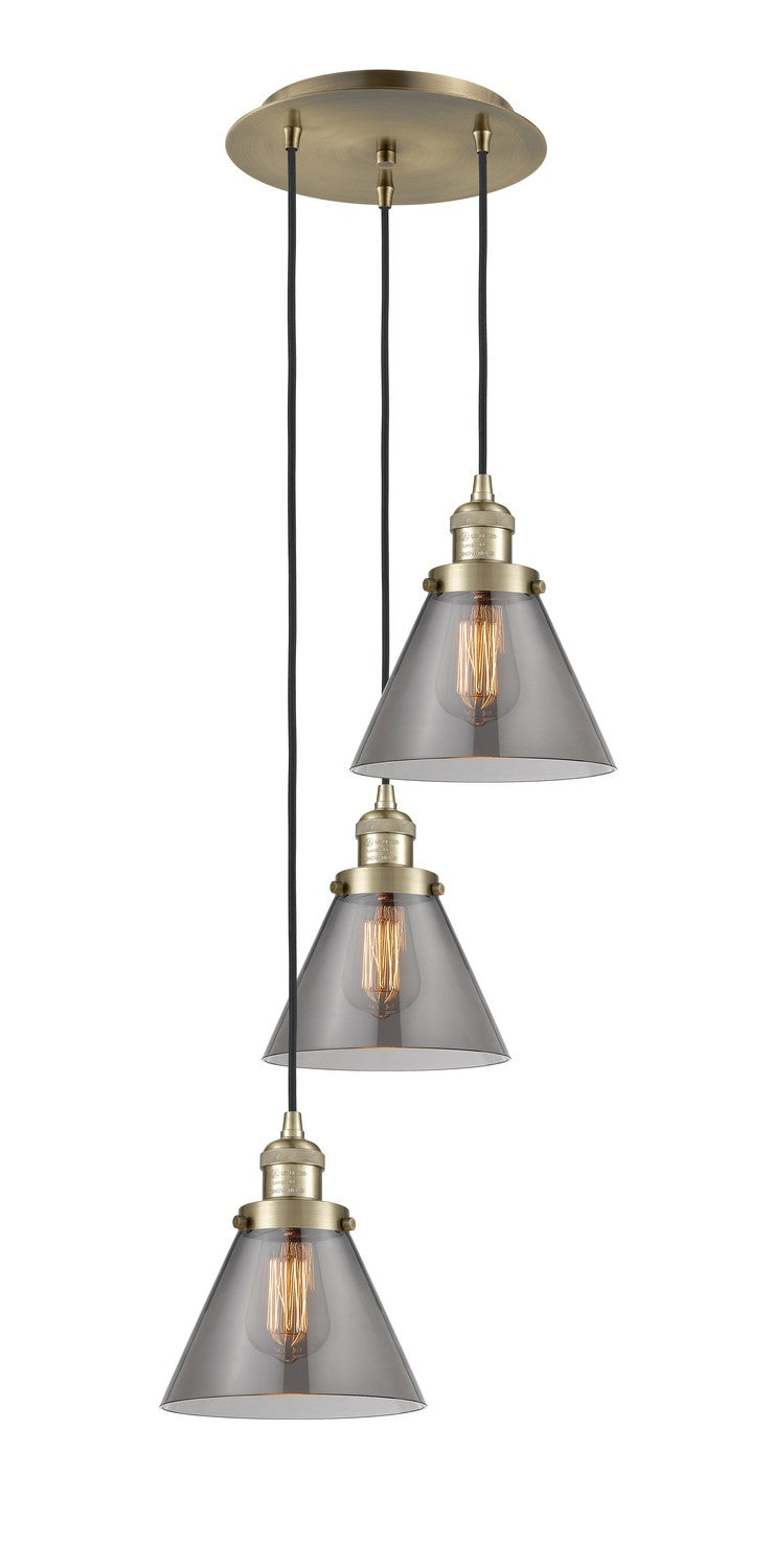 Innovations - 113F-3P-AB-G43 - Three Light Pendant - Franklin Restoration - Antique Brass